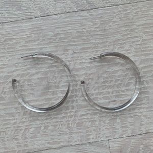 Machete Jewelry Large Hoops in Clear Acetate
